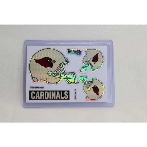 Vintage 1993 Vending Machine Team NFL Arizona Cardinals Sticker Prism - Picture 4 of 4